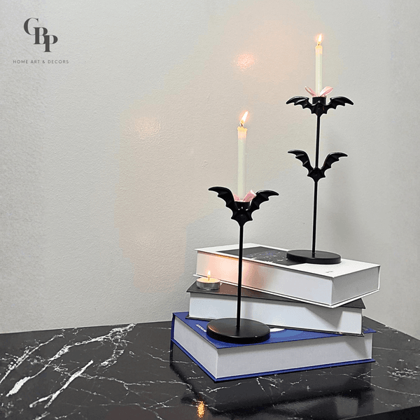 Metal Bat Wing Candle Stick Holder