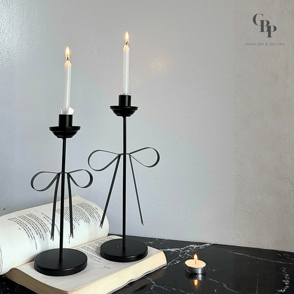 Elegant Metal Butterfly Shadow Candle