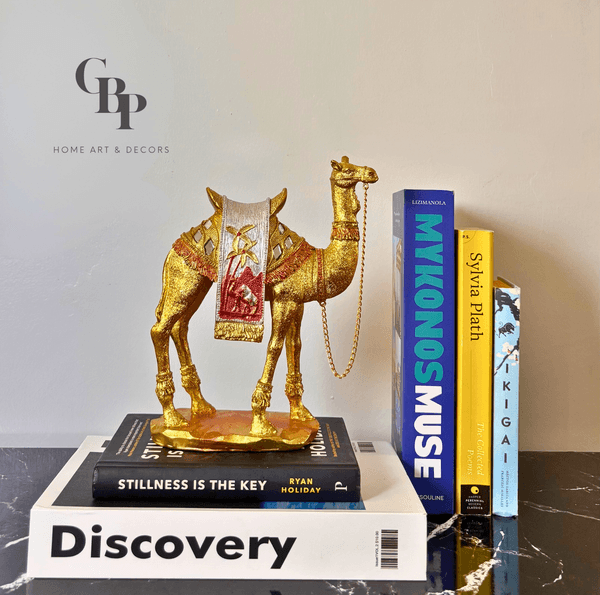 Golden Arabian Camel Tabletop Ornament
