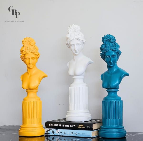 Classical Greek Goddess Bust Decor Statue