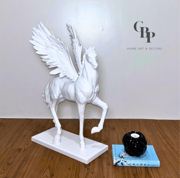 Luxury Pegasus Decor Statue (White)