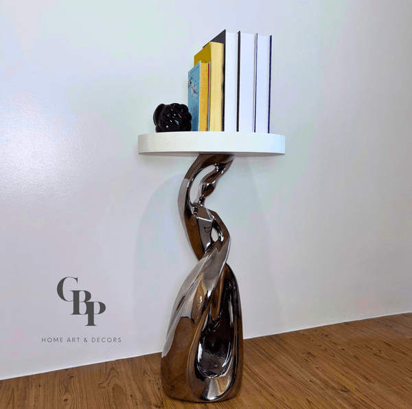 Modern Woman Figure Side Table (Gray)
