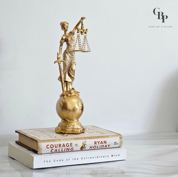 Elegant Lady Justice Goddess of Law Decor Sculpture