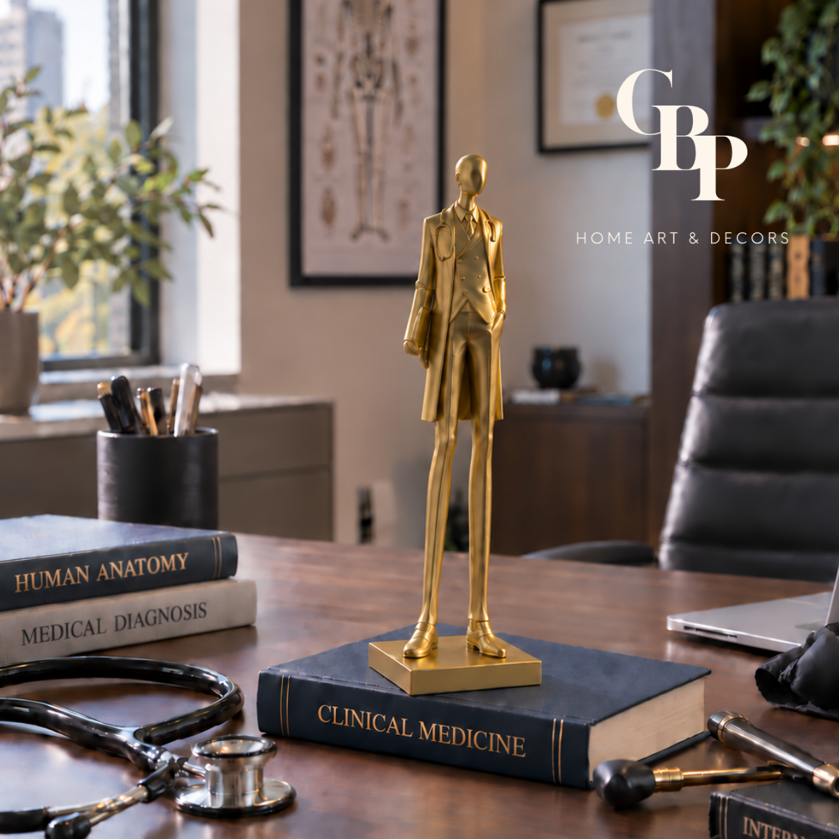 Elegant Male Doctor Decor Statue