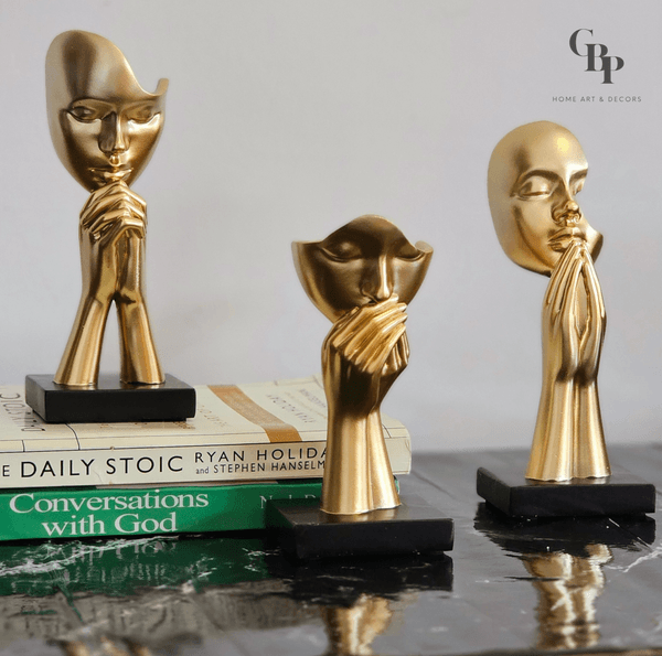 Abstract Praying Head Sculpture