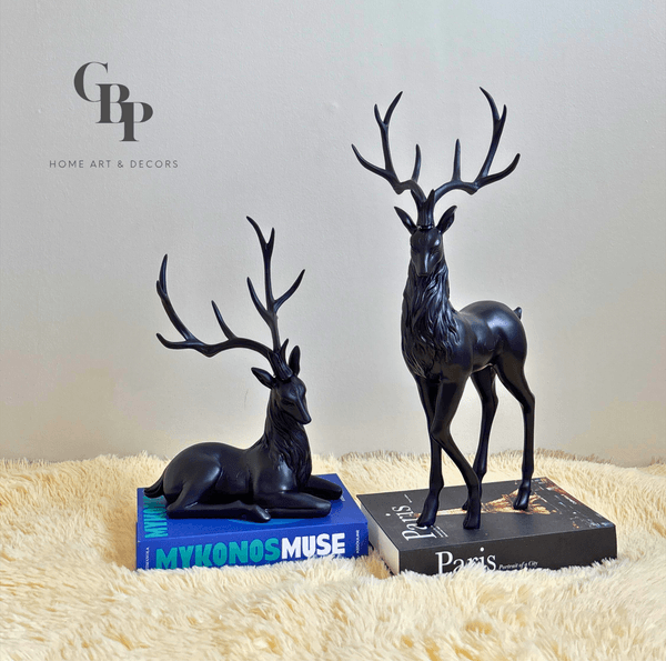 The Stag Deer Guardian of the Forest Figurine (BLACK)