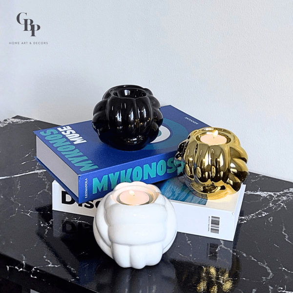 Elegant Yarn Ball-Shaped Tealight Candle Holder